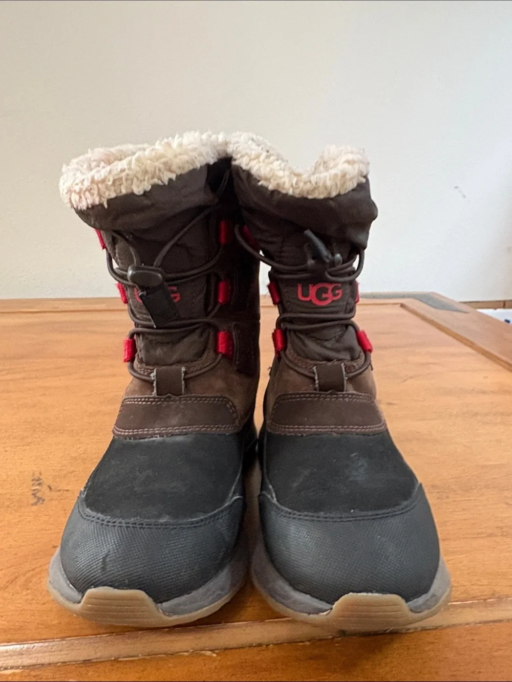 UGG Kids Brown and Black Winter Boots Size 13